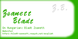 zsanett bladt business card